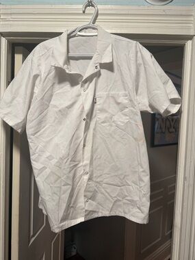 Uncommon White Short-Sleeve Button Down Shirt